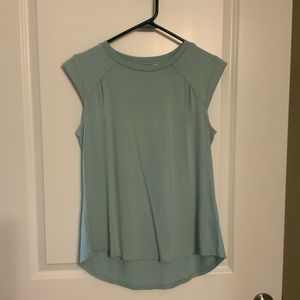 Cupio Signature Women’s Cap Sleeve Casual Knit Top Color Faded Blue Size Small